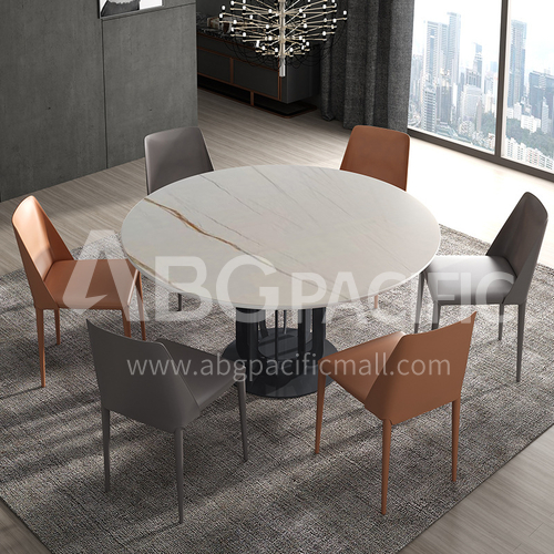 Zy Ab34 Dining Room Light Luxury Italian Metal Tripod Rock Slab Marble Round Table Top Zy Ab34 Dining Room Light Luxury, Building A Round Table Top